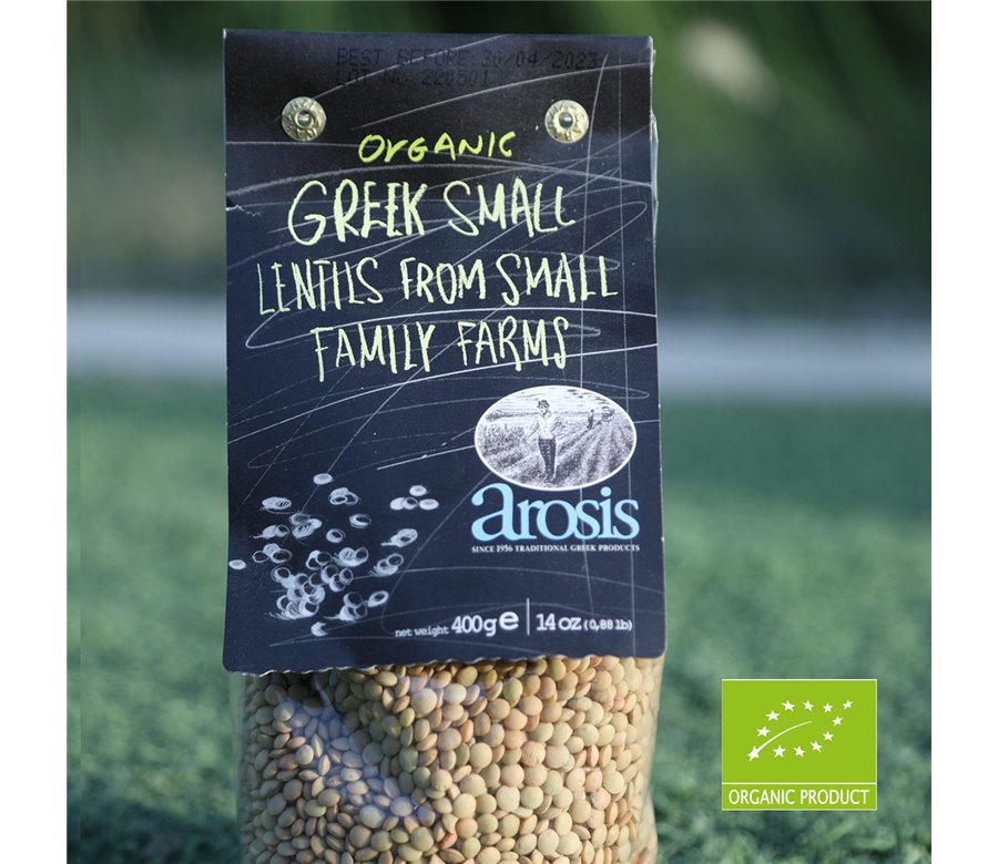 ORGANIC GREEK SMALL LENTINS AROSIS 400g