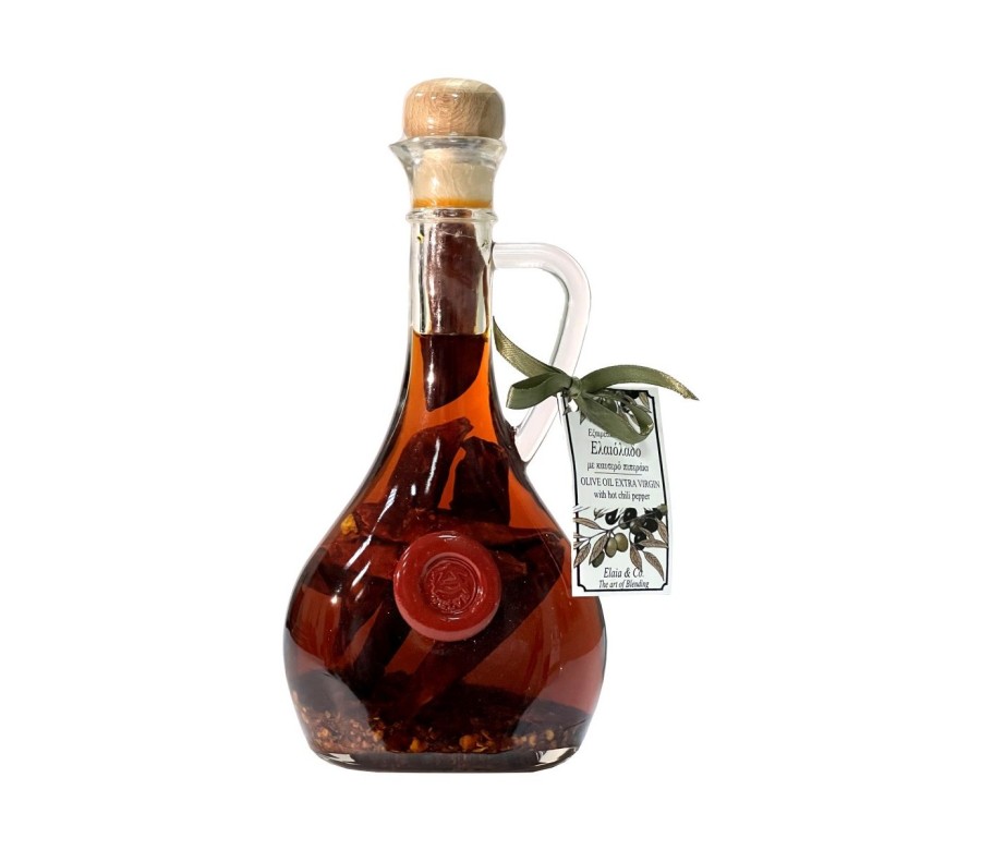EXTRA VIRGIN OLIVE OIL WITH CHILLI PEPPER FLAVORS EVOO ELAIA&CO 250ml