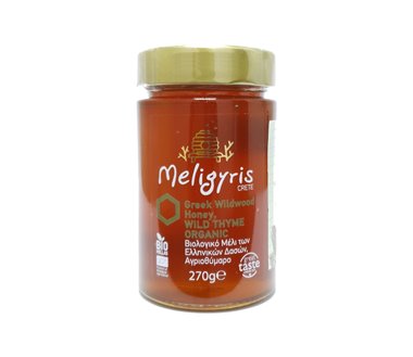 GREEK WILWOOD ORGANIC HONEY WILD THYME MELIGYRIS 270g